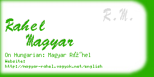 rahel magyar business card